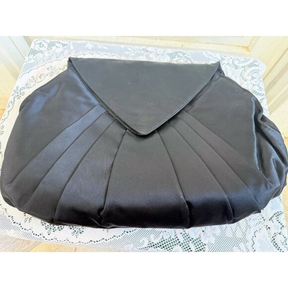 Vintage 60's Morris Moskowitz Satin Envelope Hand Muff Evening Purse - Picture 9 of 16